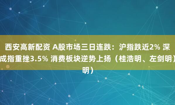 西安高新配资 A股市场三日连跌：沪指跌近2% 深成指重挫3.5% 消费板块逆势上扬（桂浩明、左剑明）