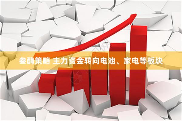 叁酶策略 主力资金转向电池、家电等板块